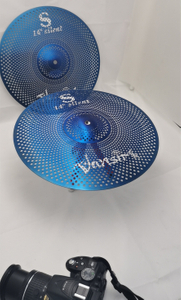 Blue Low Volume Cymbals Mute Cymbals Set 14''HH+16''Crash+18''Crash+20''Ride+Cymbal Bag